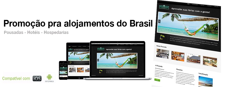 Promoção pra alojamentos do Brasil